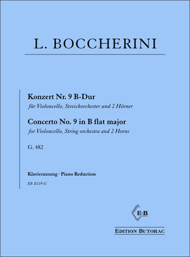 Cover - Boccherini, Konzert Nr. 9 B-Dur (G. 482)